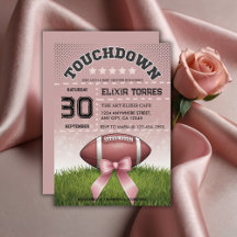 Pink Ribbon Fußball Touchdown Baby Dusche