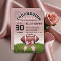 Pink Ribbon Fußball Touchdown Baby Dusche