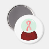 Pink Ribbon Globe Magnet (Vorderseite/Rückseite)