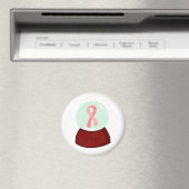 Pink Ribbon Globe Magnet (In Situ (Geschirrspüler))