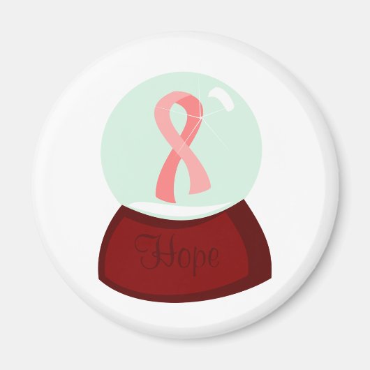 Pink Ribbon Globe Magnet (Vorne)