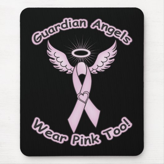 Pink Ribbon Guardian Angel Mousepad (Vorne)