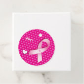 Pink Ribbon & Herz Brustkrebs Aufklärungsgeschenk Geschenkanhänger (Beispiel)
