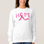 Pink Ribbon HOPE Brustkrebs Bewusstsein Sweatshirt (Vorderseite)