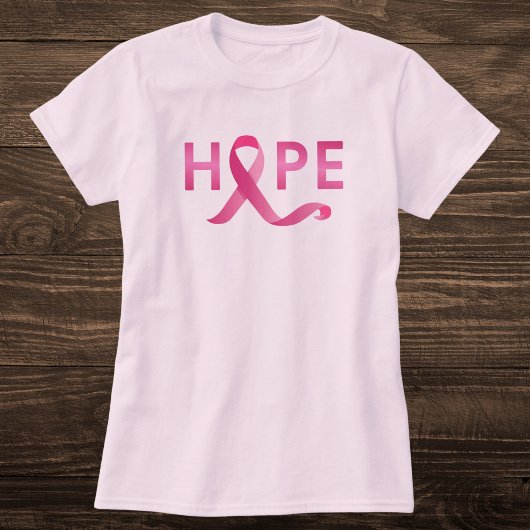 Pink Ribbon HOPE Brustkrebs Bewusstsein T-Shirt