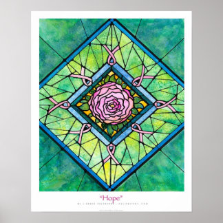 Pink Ribbon "Hope" Ekleberry Fine Art Poster