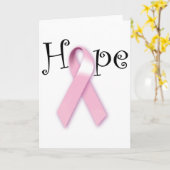 Pink Ribbon Hope Karte (Gelbe Blume)