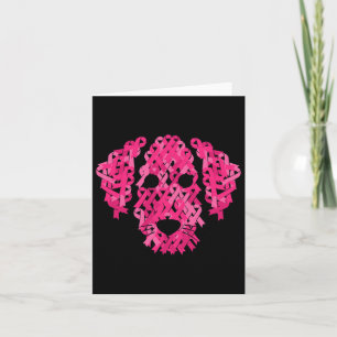 Pink Ribbon Hund Inspiration Brustkrebs Awaren Karte