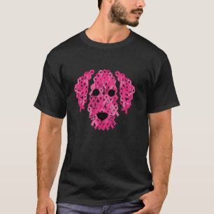 Pink Ribbon Hund Inspiration Brustkrebs Awaren T-Shirt