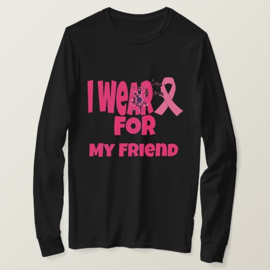 Pink Ribbon:Ich trage rosa Band für .. T-Shirt (Design vorne)