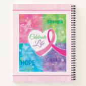 Pink Ribbon Inspiration Notebook Notizblock (Rückseite)