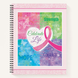 Pink Ribbon Inspiration Notebook Notizblock