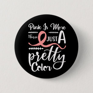 Pink Ribbon Kämpfer überleben Krieger Brustkrebs Button