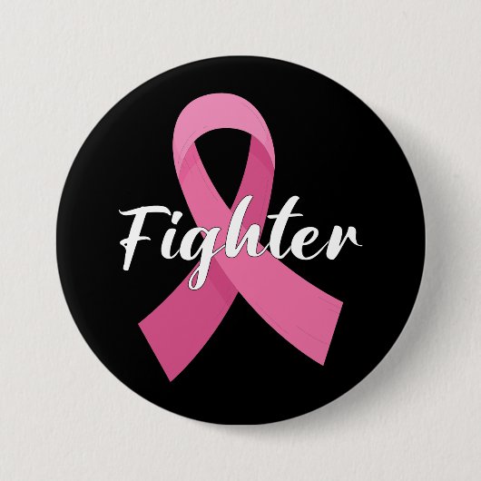 Pink Ribbon Krebs Bewusstsein Brustkrebs kämpfen Button (Vorderseite)