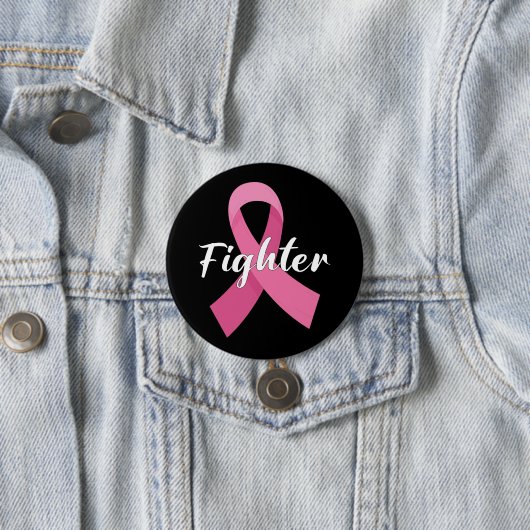 Pink Ribbon Krebs Bewusstsein Brustkrebs kämpfen Button (Beispiel)