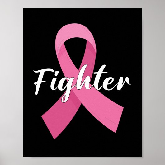 Pink Ribbon Krebs Bewusstsein Brustkrebs kämpfen Poster (Vorne)