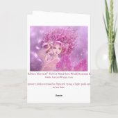 Pink Ribbon Mermaid Grußkarte Karte (Rückseite)