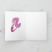 Pink Ribbon Mermaid Grußkarte Karte (Innenseite)
