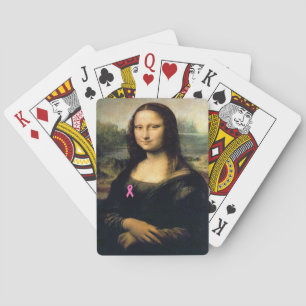 Pink Ribbon Mona Lisa Spielkarten