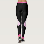 Pink Ribbon personalisieren Brustkrebsüberlebung Leggings (Rückseite)