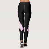 Pink Ribbon personalisieren Name Brustkrebs-Unters Leggings (Rückseite)