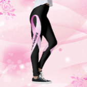 Pink Ribbon personalisieren Name Brustkrebs-Unters Leggings
