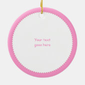 Pink Ribbon Pink Hope Brustkrebs Bewusstsein Keramik Ornament (Hinten)
