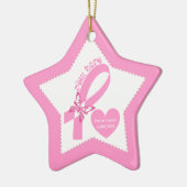 Pink Ribbon Pink Hope Brustkrebs Bewusstsein Keramik Ornament (Links)