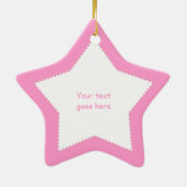 Pink Ribbon Pink Hope Brustkrebs Bewusstsein Keramik Ornament (Hinten)
