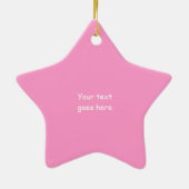 Pink Ribbon Pink Hope Brustkrebs Bewusstsein Keramikornament (Hinten)