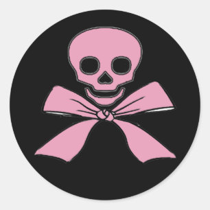 Pink Ribbon Piratenflagge Girl Pirate Stickers