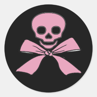 Pink Ribbon Piratenflagge Girl Pirate Stickers