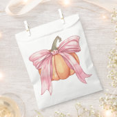 Pink Ribbon Pumpkin, Coquette Fall Pumpkin Bow Geschenktütchen (Ausgeschnitten)