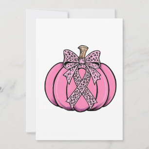 Pink Ribbon Pumpkin Gesicht Halloween Brustkrebs Einladung