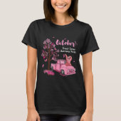 Pink Ribbon Pumpkin Truck Schluchten Brustkrebs T-Shirt (Vorderseite)