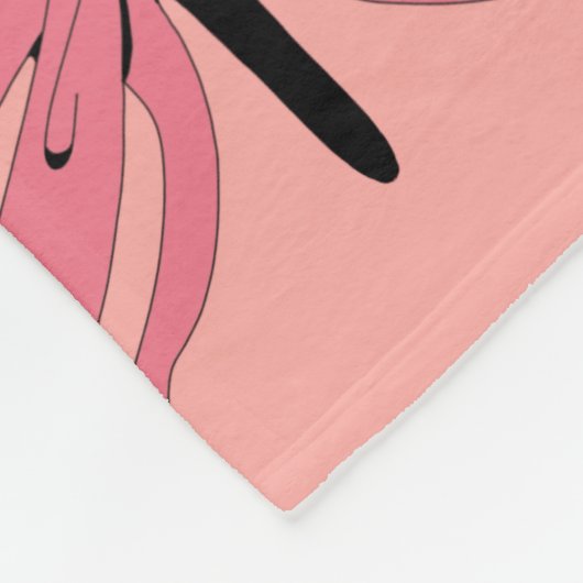 Pink Ribbon-Schmetterlinge Fleecedecke (Ecke)