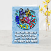 Pink Ribbon Schmetterlinge Körper Geist Geist Geis Karte (Gelbe Blume)