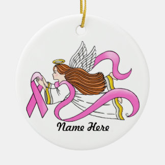 "Pink Ribbon"-Sensibilisierungsgeländer Keramik Ornament