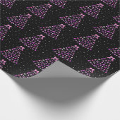 Pink Ribbon Snowflake Weihnachtsbaum Geschenkpapier (Ecke)