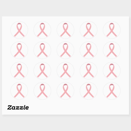 Pink Ribbon Stickers Breast Cancer Awareness (Blatt)