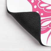 Pink Ribbon Survivor Brustkrebs Butterfly Mousepad (Ecke)