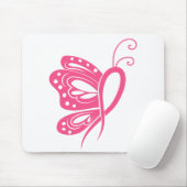 Pink Ribbon Survivor Brustkrebs Butterfly Mousepad (Mit Mouse)