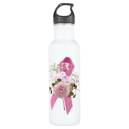 PInk Ribbon Survivor Edelstahlflasche (Vorderseite)