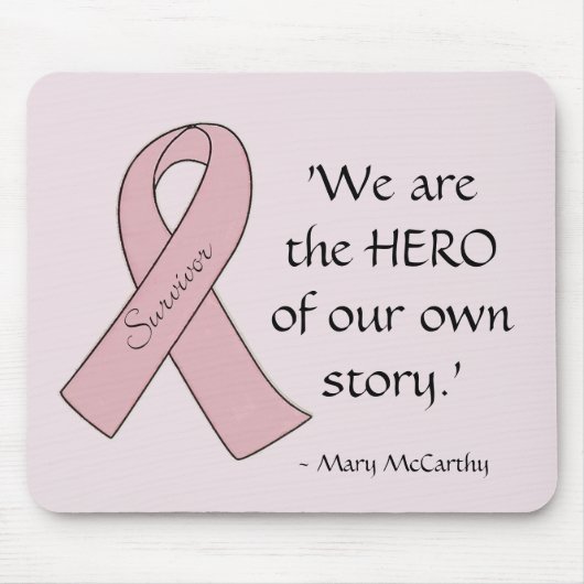 Pink Ribbon Survivor/Held - Mousepad (Vorne)