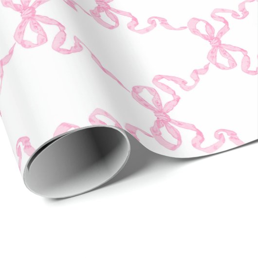 Pink Ribbon Trellis Geschenkpapier (Rolleneckpunkt)