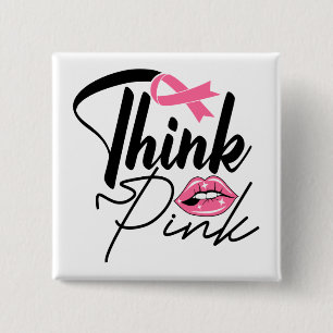 Pink Ribbon Überlebende Brustkrebs kämpfen Button