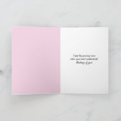 Pink Ribbon und Daisies Brustkrebs Bewusstsein Karte (Innenseite)