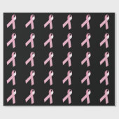 Pink Ribbon unterstützt das Bewusstsein für Brustk Geschenkpapier (Flach)