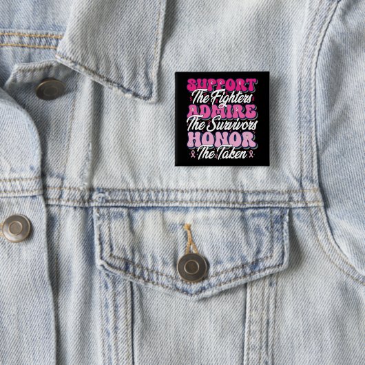 Pink Ribbon Unterstützung Admire Ehrenbewusstsein Button (Beispiel)