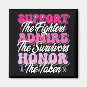 Pink Ribbon Unterstützung Admire Ehrenbewusstsein Magnet (Vorne)
